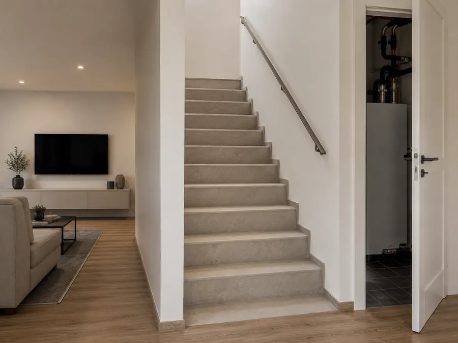 Naturstein-Treppe mit Tageslicht — Visualisierung
